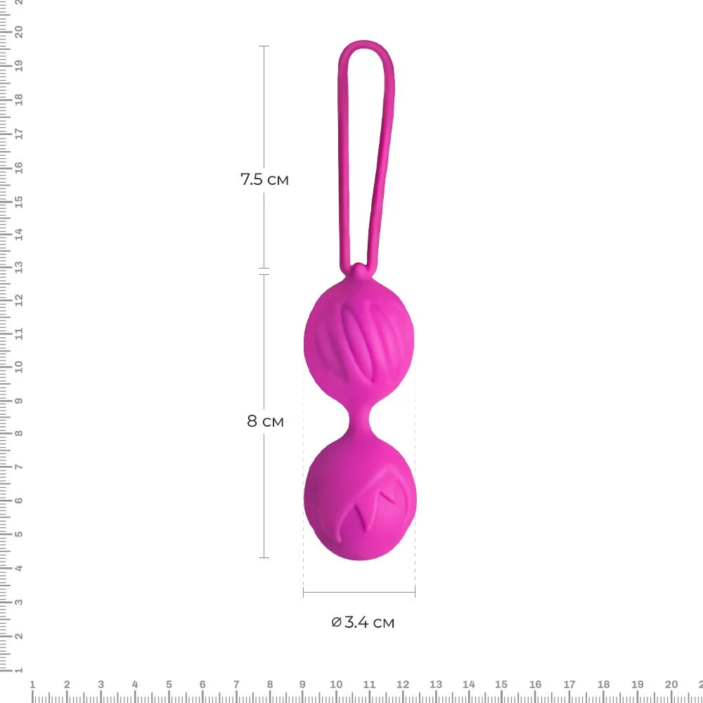 Вагінальні кульки Adrien Lastic Geisha Lastic Balls Mini Magenta (S), діаметр 3,4 см, вага 85 г - Зображення 2
