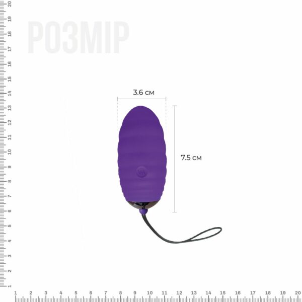 Виброяйце Adrien Lastic Ocean Breeze Purple з пультом ДК - Зображення 2