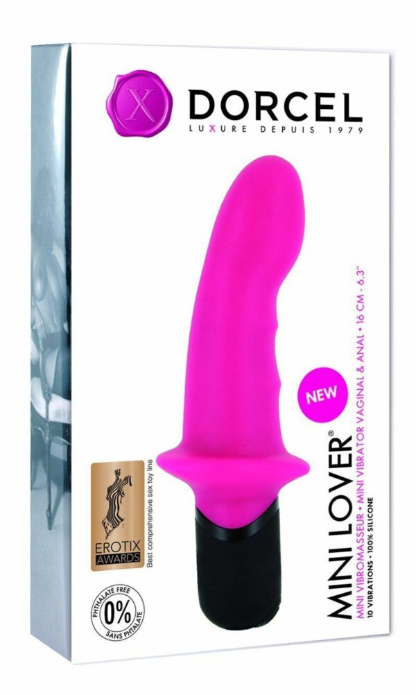 Вібратор Dorcel Mini Lover Magenta з обмежувачем, для точки G і масажу простати - Зображення 2