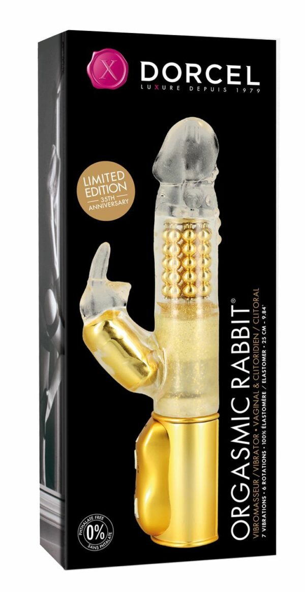 Вібратор-кролик Dorcel Orgasmic Rabbit Gold з перлинним масажем - Зображення 2
