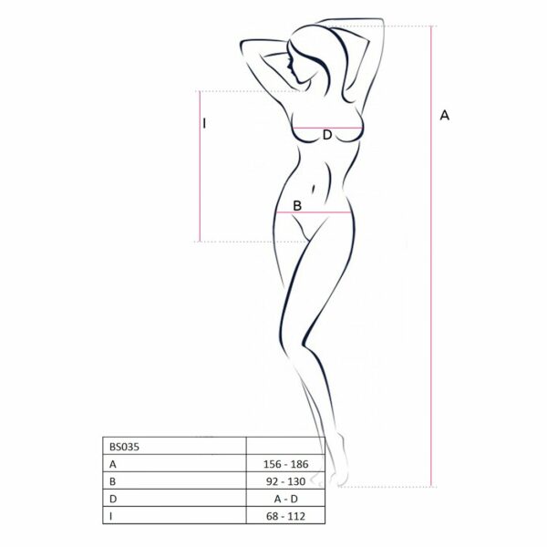 Бодістокінг Passion BS035 white, боді, імітація топа і трусиків - Зображення 4