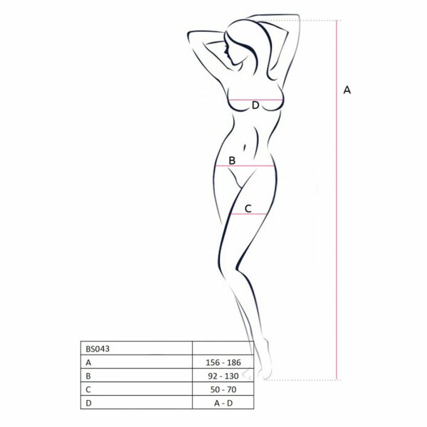 Розпродаж!!! Бодістокінг Passion BS044 white, комбінезон з відкритим животиком - Зображення 4