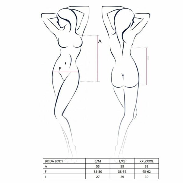 Розпродаж!!! Боді BRIDA BODY black L/XL - Passion Exclusive - Зображення 4