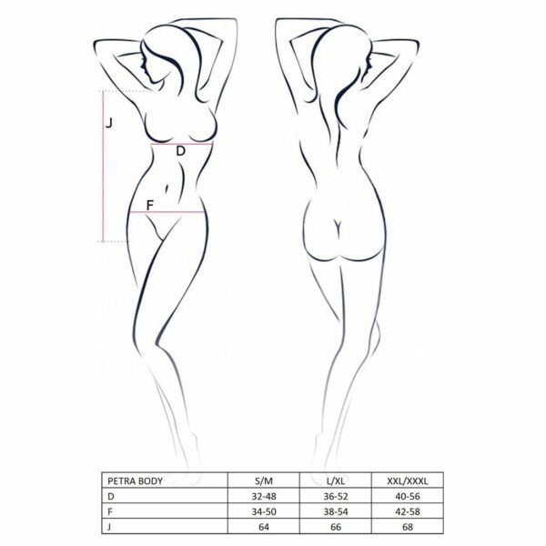 Розпродаж!!! Боді-монокіні з глибоким декольте PETRA BODY black XXL/XXXL — Passion Exclusive - Зображення 4