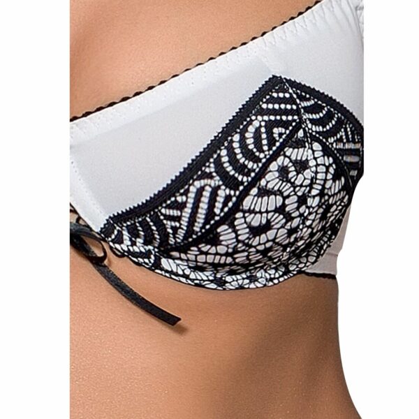 Розпродаж!!! Комплект білизни SUELO SET white XXL/XXXL — Passion: ліф, стрінги, пояс для панчіх - Зображення 2