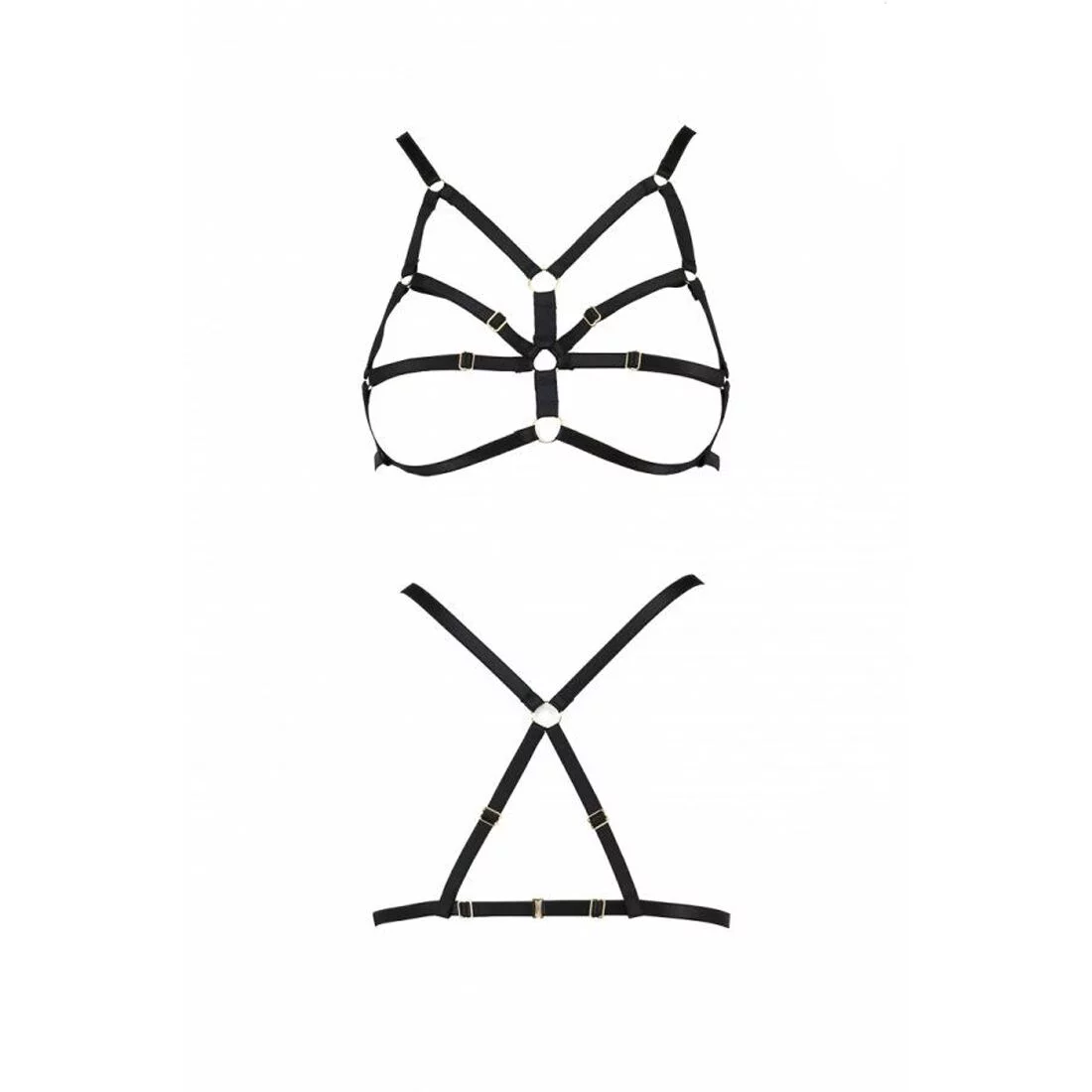 Бюстгальтер-стрепи Passion Exclusive ARMANDA BRA L/XL, black - Зображення 5