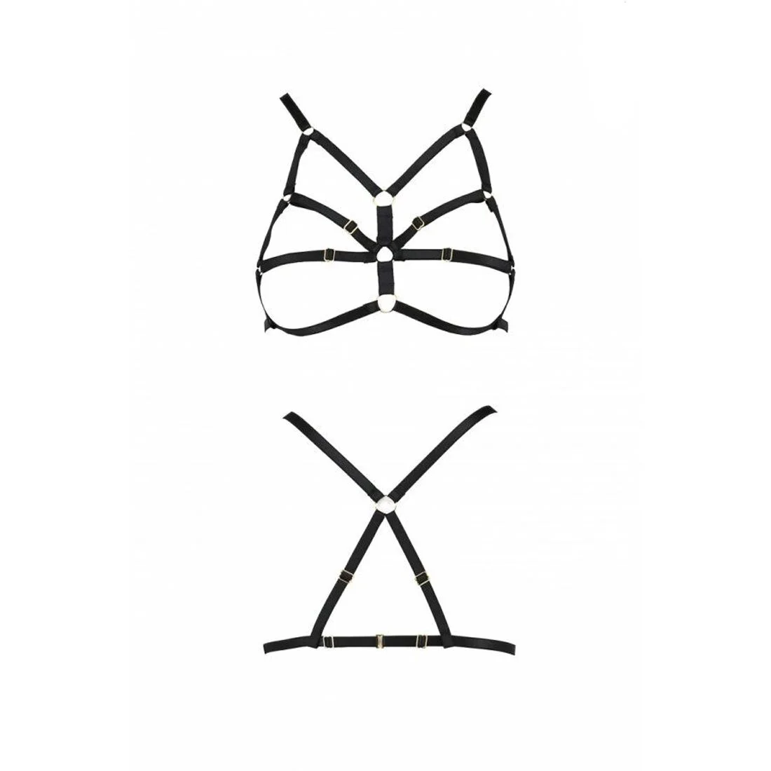 Бюстгальтер-стрепи Passion Exclusive ARMANDA BRA S/M, black - Зображення 5