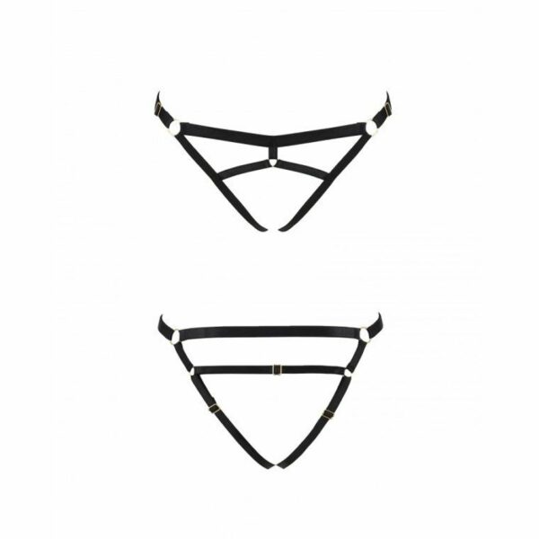 Трусики стрінги з стреп Passion Exclusive KELIS THONG S/M, black - Зображення 5