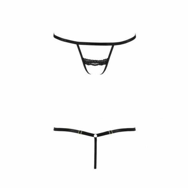 Трусики-стрепи Passion Exclusive SHELLY THONG L/XL, black - Зображення 5