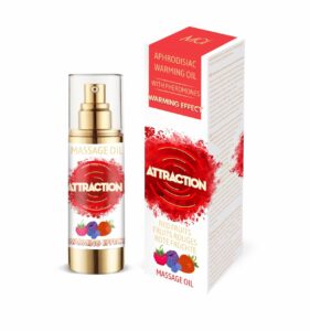 Розігрівальна масажна олія з феромонами MAI PHEROMON MASSAGE OIL — RED FRUITS (30 мл)