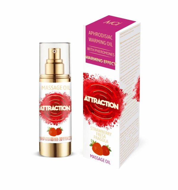 Розігрівальна масажна олія з феромонами MAI PHEROMON MASSAGE OIL — STRAWBERRY (30 мл)