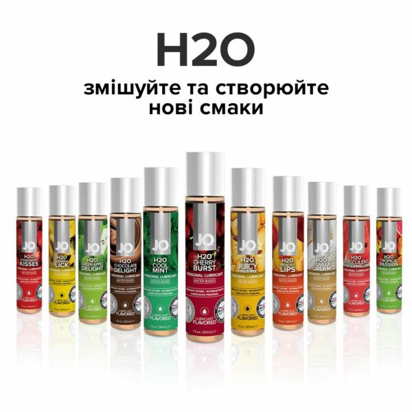 Змазка на водній основі JO H2O — Cherry Burst (120 мл) без цукру, рослинний гліцерин - Зображення 5