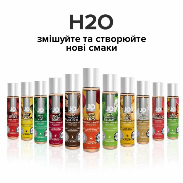 Змазка на водній основі JO H2O — Peachy Lips (120 мл) без цукру, рослинний гліцерин - Зображення 5