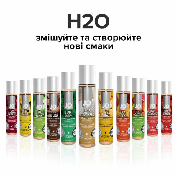 Змазка на водній основі JO H2O — Vanilla Cream (120 мл) без цукру, рослинний гліцерин - Зображення 5