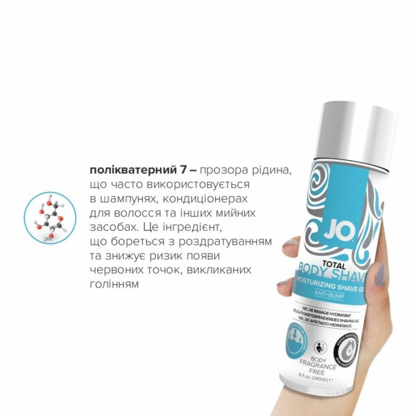 Гель для гоління JO TOTAL BODY — Anti-bump Intimate Shaving Gel (240 мл) зволожувальний - Зображення 5