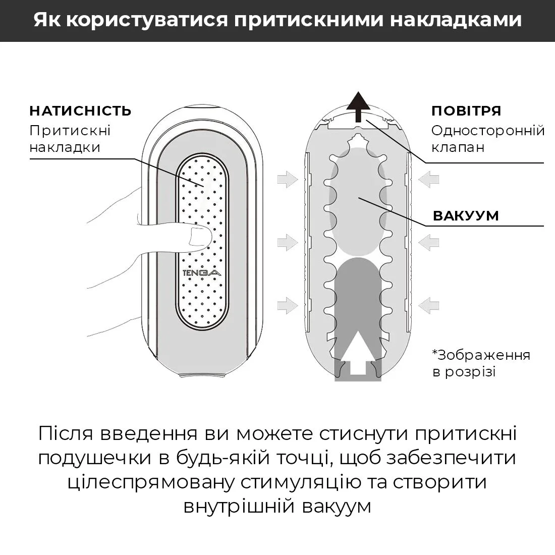 Мастурбатор Tenga Flip Zero Black, змінна інтенсивність стимуляції, розкладний - Зображення 8