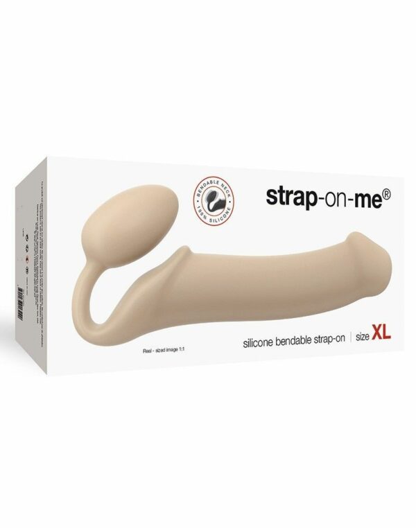 Безремінний страпон Strap-On-Me Flesh XL, повністю регульований, діаметр 4,5 см - Зображення 3