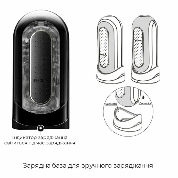 Вібромастурбатор Tenga Flip Zero Electronic Vibration Black, змінна інтенсивність, розкладний - Зображення 7