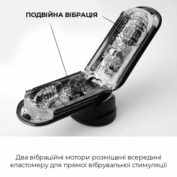 Вібромастурбатор Tenga Flip Zero Electronic Vibration Black, змінна інтенсивність, розкладний - Зображення 3