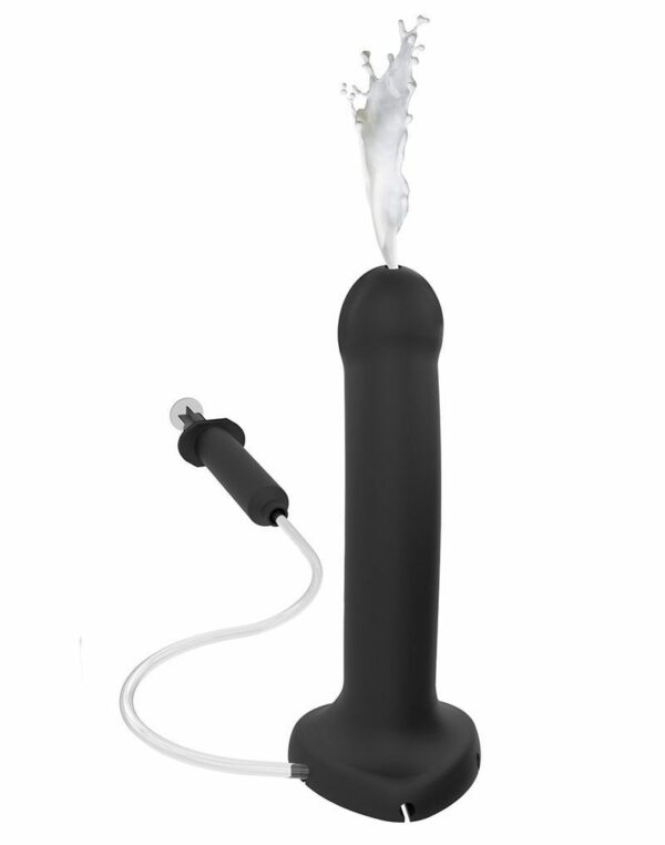 Фалоімітатор, що кінчає Strap-On-Me Dildo Cum Black, діаметр 3,6 см, силікон, насадка для страпону - Зображення 2