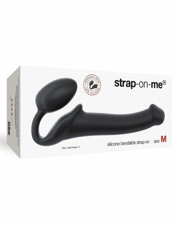 Безремінний страпон Strap-On-Me Black M, повністю регульований, діаметр 3,3 см - Зображення 3