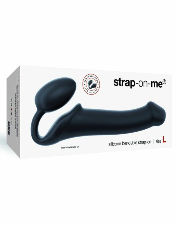 Безремінний страпон Strap-On-Me Black L, повністю регульований, діаметр 3,7 см - Зображення 3