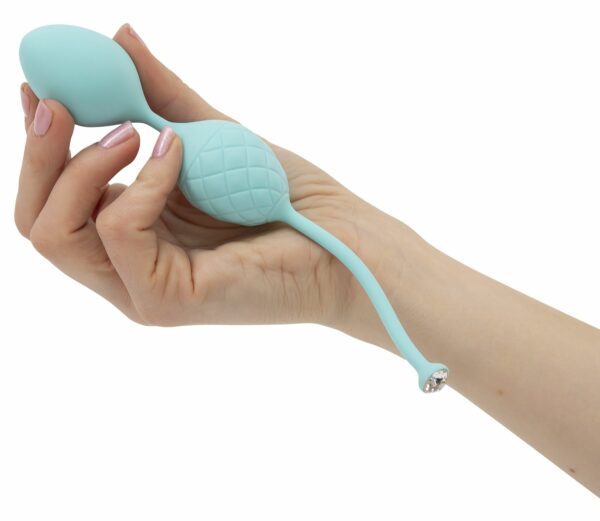 Розкішні вагінальні кульки PILLOW TALK - Frisky Teal з кристалом, діаметр 3,2 см, вага 49-75 гр - Зображення 4