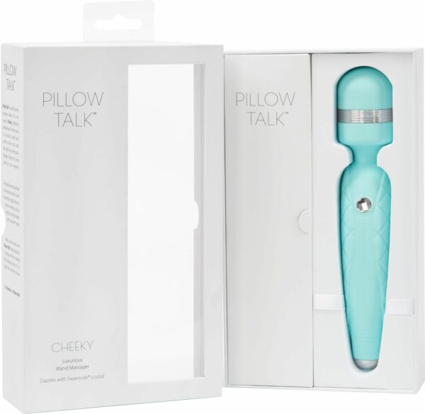 Розкішний вібромасажер PILLOW TALK - Cheeky Teal з кристалом Swarovsky, плавне підвищення потужності - Зображення 9