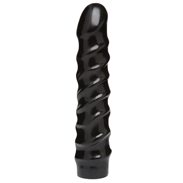 Дилдо Doc Johnson CodeBlack - 8 Inch Raging Vac-U-Lock із стимулювальним рельєфом, діаметр 3,8 см