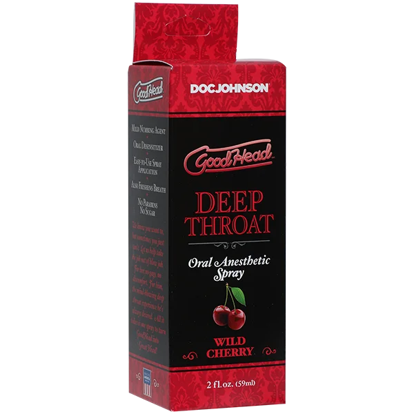 Спрей для мінету Doc Johnson GoodHead DeepThroat Spray - Wild Cherry 59 мл для глибокого мінету - Зображення 2