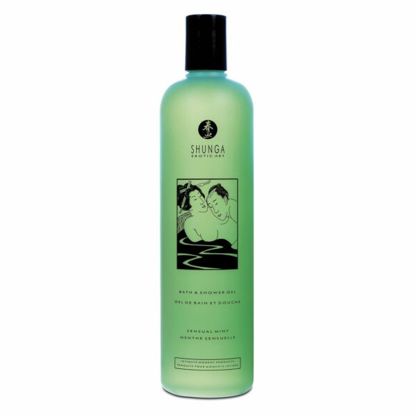 Гель для душу Shunga Shower Gel – Sensual Mint (500 мл)  з рослинними оліями та вітаміном Е