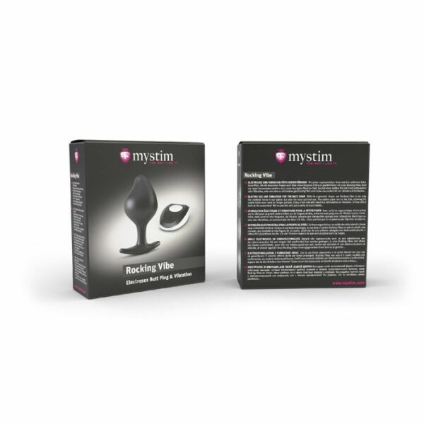 Силіконова анальна пробка Mystim Rocking Vibe з вібрацією і пультом для електростимулятора, 3,7 см - Зображення 5