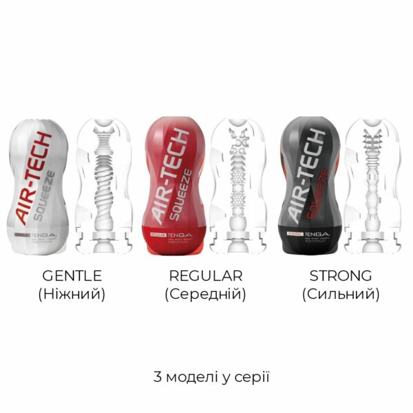 Мастурбатор Tenga Air-Tech Squeeze Gentle, стисливий корпус, щільніший вхід - Зображення 7