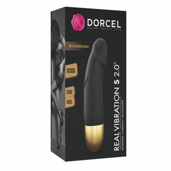 Вібратор Dorcel Real Vibration S Gold 2.0, діаметр 3,7см, перезаряджається, для точки G - Зображення 4