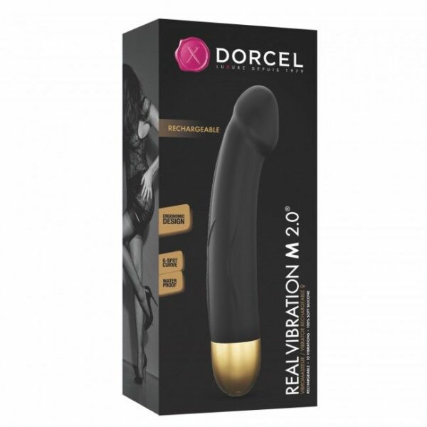 Вібратор Dorcel Real Vibration M Gold 2.0, діаметр 3,7см, перезаряджається, для точки G - Зображення 4