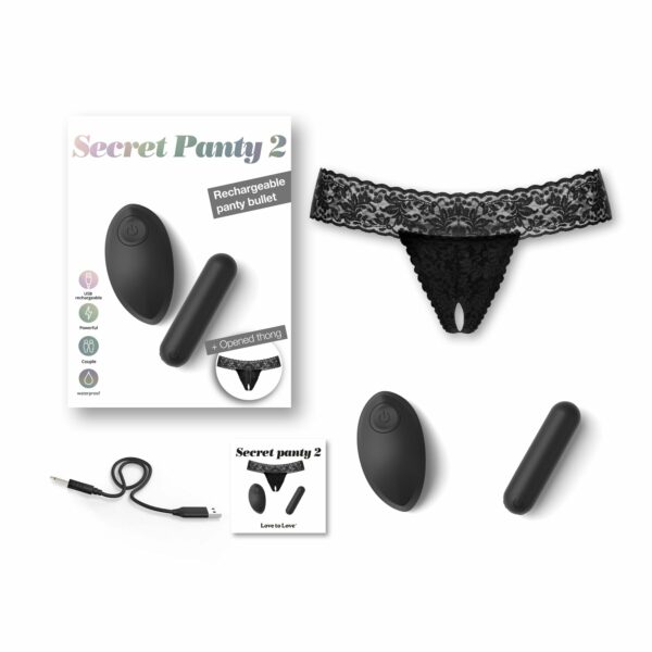 Вібратор Love To Love SECRET PANTY 2, в комплекті трусики, віброкуля, пульт ДК, 10 режимів роботи - Зображення 4