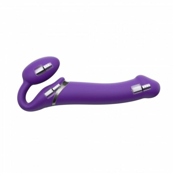 Безремінний страпон з вібрацією Strap-On-Me Vibrating Violet L, діам. 3,7 см, пульт ДК, регульований - Зображення 4