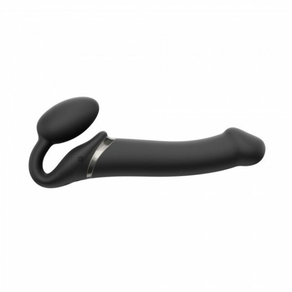 Безремінний страпон з вібрацією Strap-On-Me Vibrating Black L, діаметр 3,7см, пульт ДК, регульований - Зображення 7