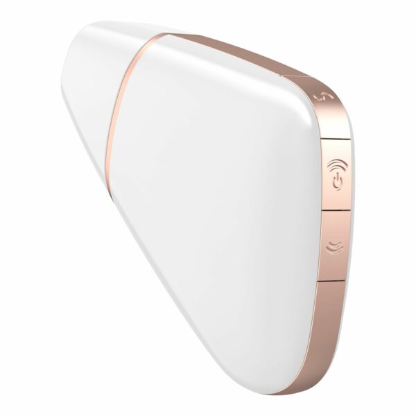 Вакуумний кліторальний стимулятор Satisfyer Love Triangle White з керуванням через інтернет - Зображення 4