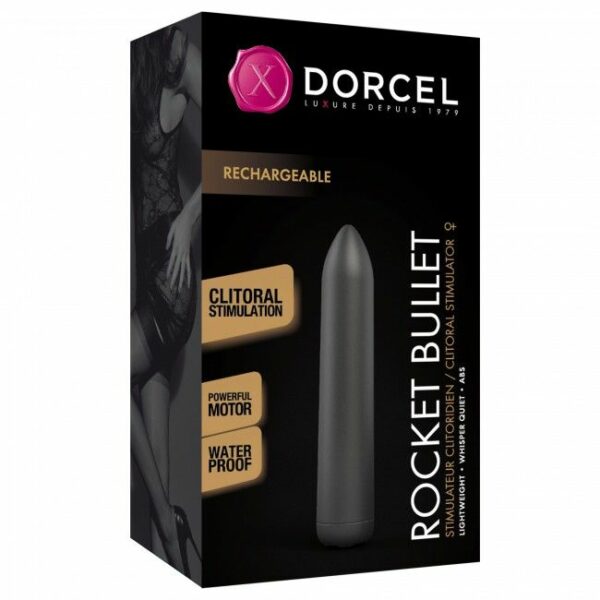 Перезаряджувана віброкуля Dorcel Rocket Bullet Black - Зображення 3