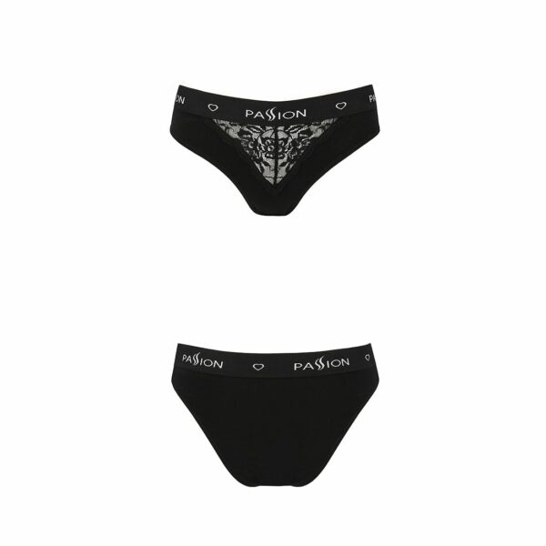 Трусики з широкою гумкою і мереживом Passion PS001 PANTIES M, black - Зображення 5