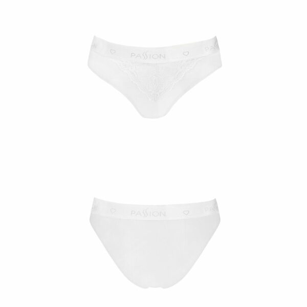 Трусики з широкою гумкою і мереживом Passion PS001 PANTIES M, white - Зображення 4