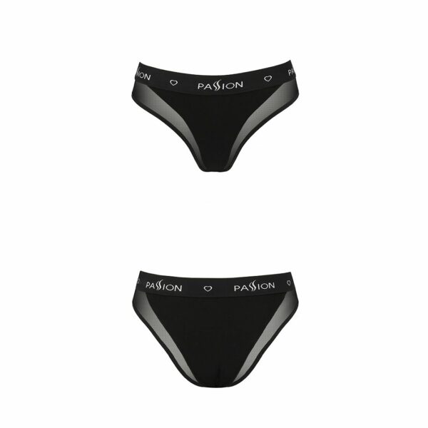 Трусики з прозорою вставкою Passion PS002 PANTIES XL, black - Зображення 5