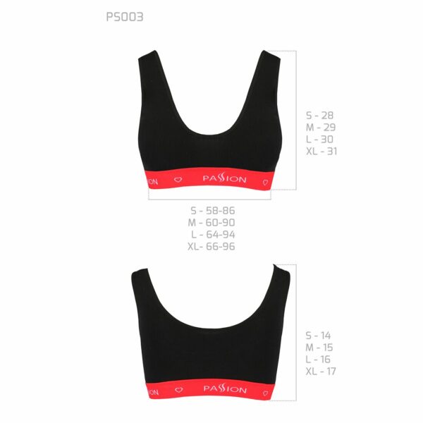 Спортивний топ на широких бретелях Passion PS003 TOP L, black - Зображення 6