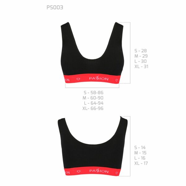 Спортивний топ на широких бретелях Passion PS003 TOP M, black - Зображення 6