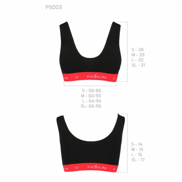 Спортивний топ на широких бретелях Passion PS003 TOP S, black - Зображення 6