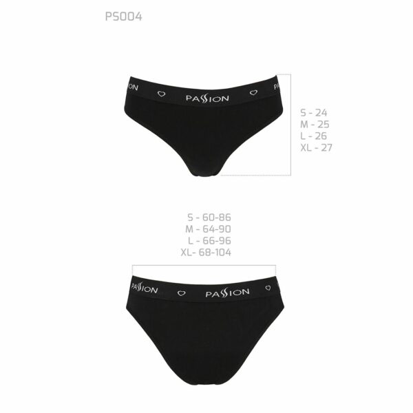 Трусики-сліпи з бавовни з еластаном Passion PS004 PANTIES M, black - Зображення 6