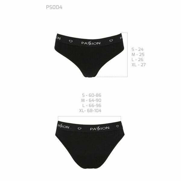 Трусики-сліпи з бавовни та еластаном Passion PS004 PANTIES S, black - Зображення 6