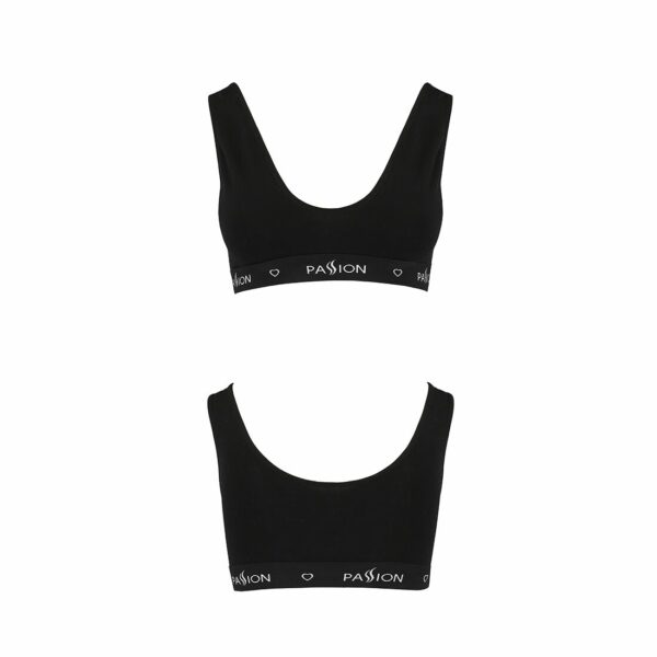 Спортивний топ з широкою гумкою Passion PS004 TOP L, black - Зображення 5