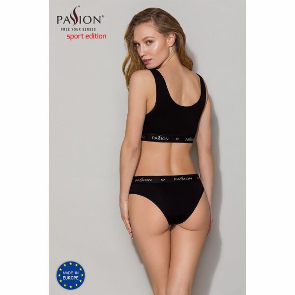 Спортивний топ з широкою гумкою Passion PS004 TOP L, black - Зображення 7